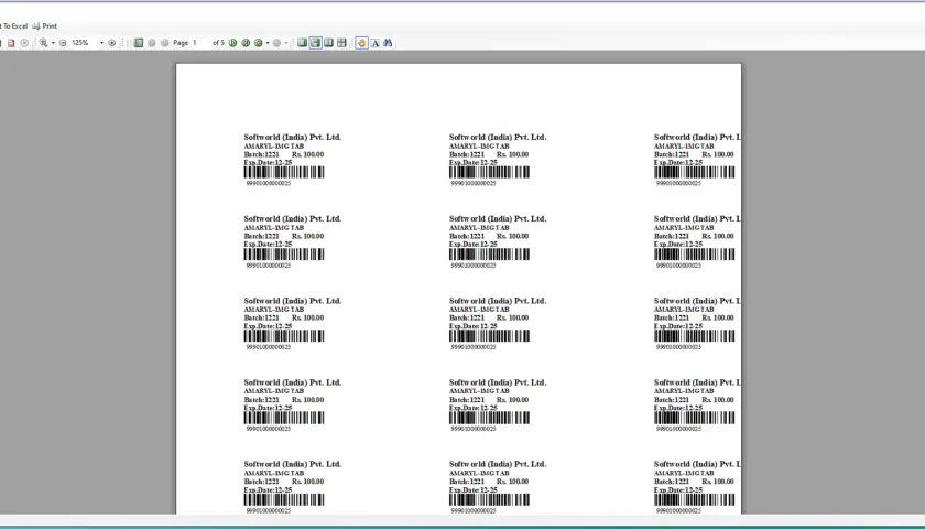 series of barcodes