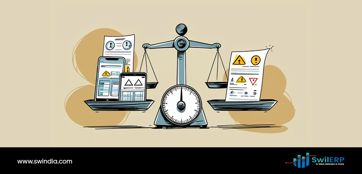 A digital representation of a GST return form with data automatically populated by an ERP system, highlighting streamlined ERP GST return filing.