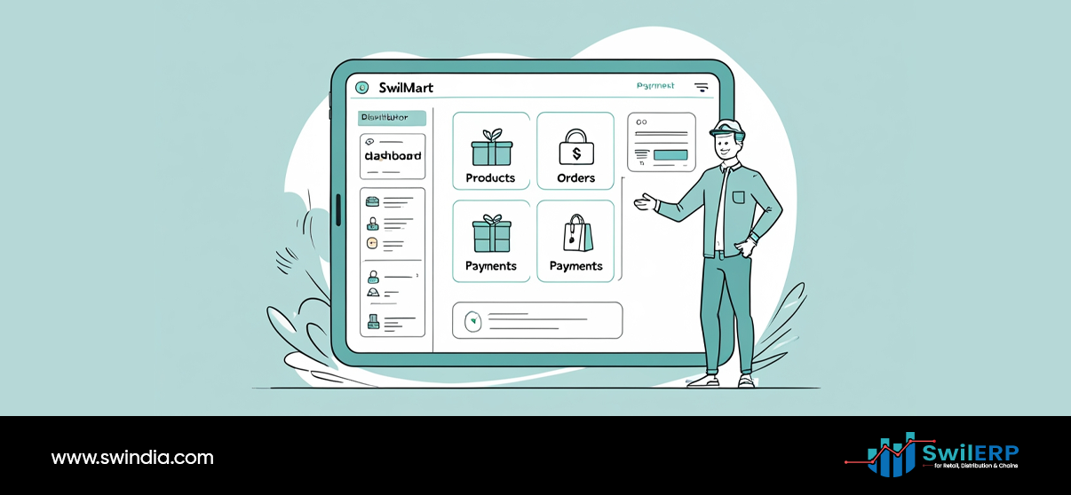 Getting Online with SwilMart dashboard interface showing products, orders, and payments management for e-commerce businesses